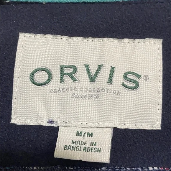 Orvis  Plaid Flannel Fleece Lined Shirt Jacket Size M - Picture 2 of 8